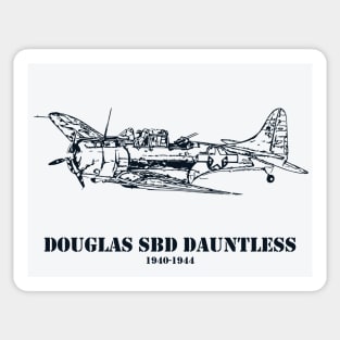 Douglas SBD Dauntless WWII Dive Bomber Sticker